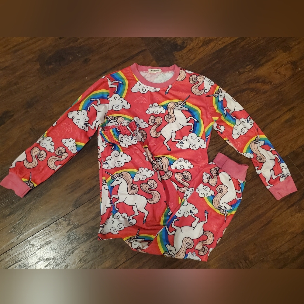🌻 3/$20 Deal!! Magical Unicorn Kids Pajama Set - Pink